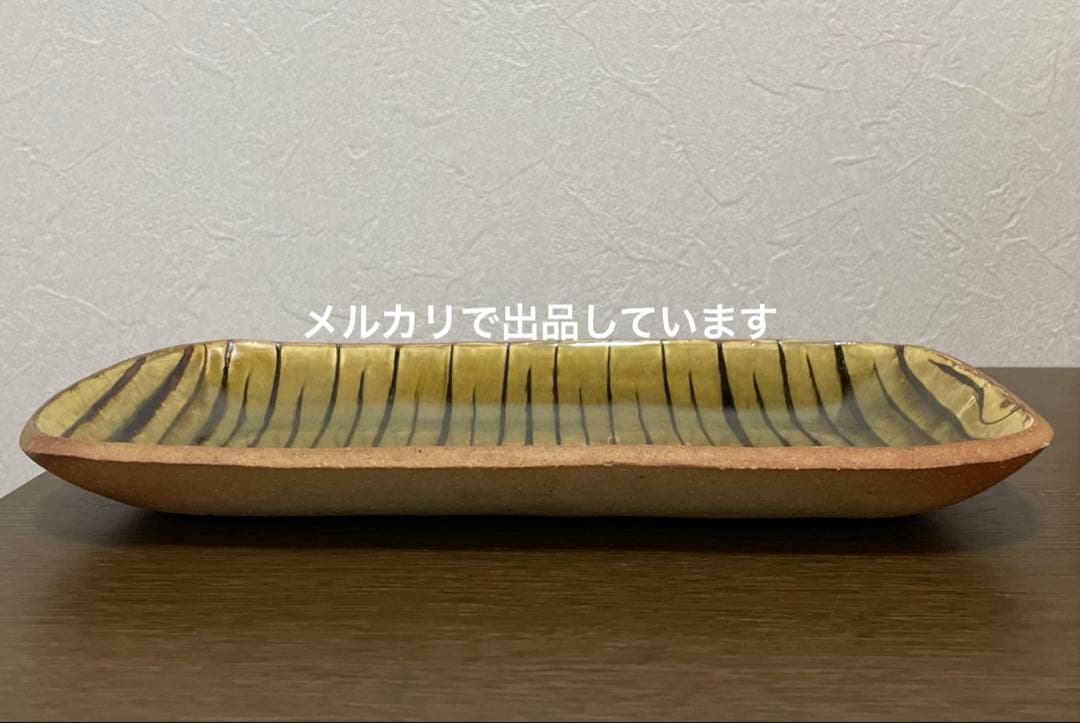 新品未使用】生畑皿山窯 前野直史 スリップウエア 長皿 31cm 京都