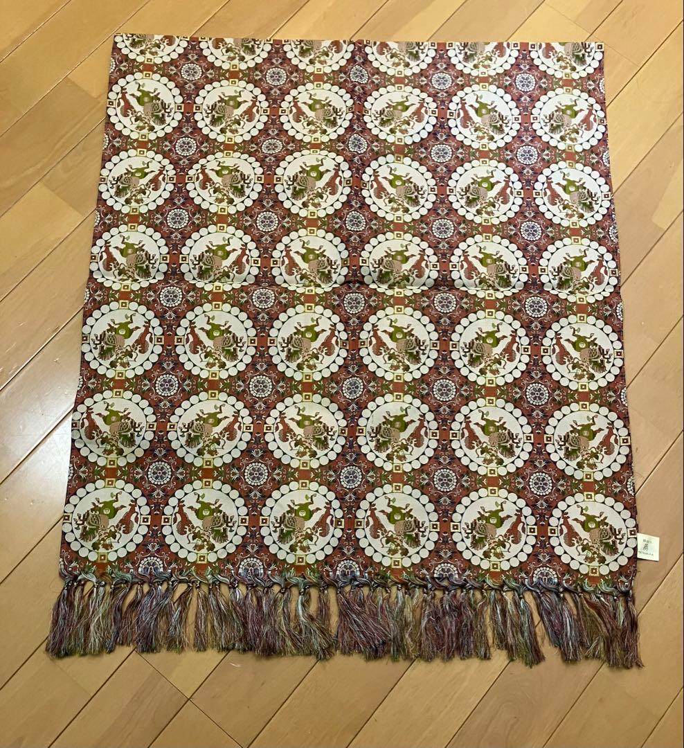 新品保管品　龍村美術織物　獅子狩文錦 テーブルセンター　60x150