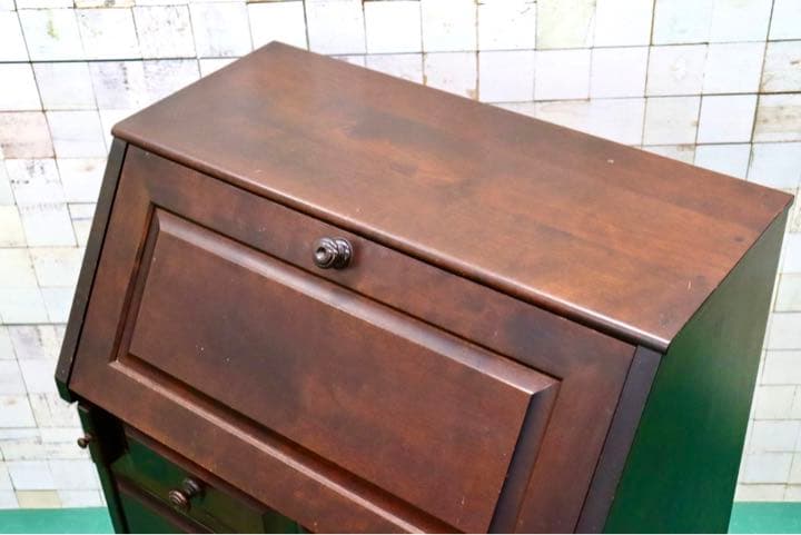 GMFS128○北海道民芸家具 ライティングビューロー デスク 学習机 書斎机