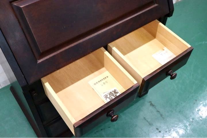 GMFS128○北海道民芸家具 ライティングビューロー デスク 学習机 書斎机