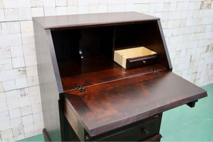 GMFS128○北海道民芸家具 ライティングビューロー デスク 学習机 書斎机