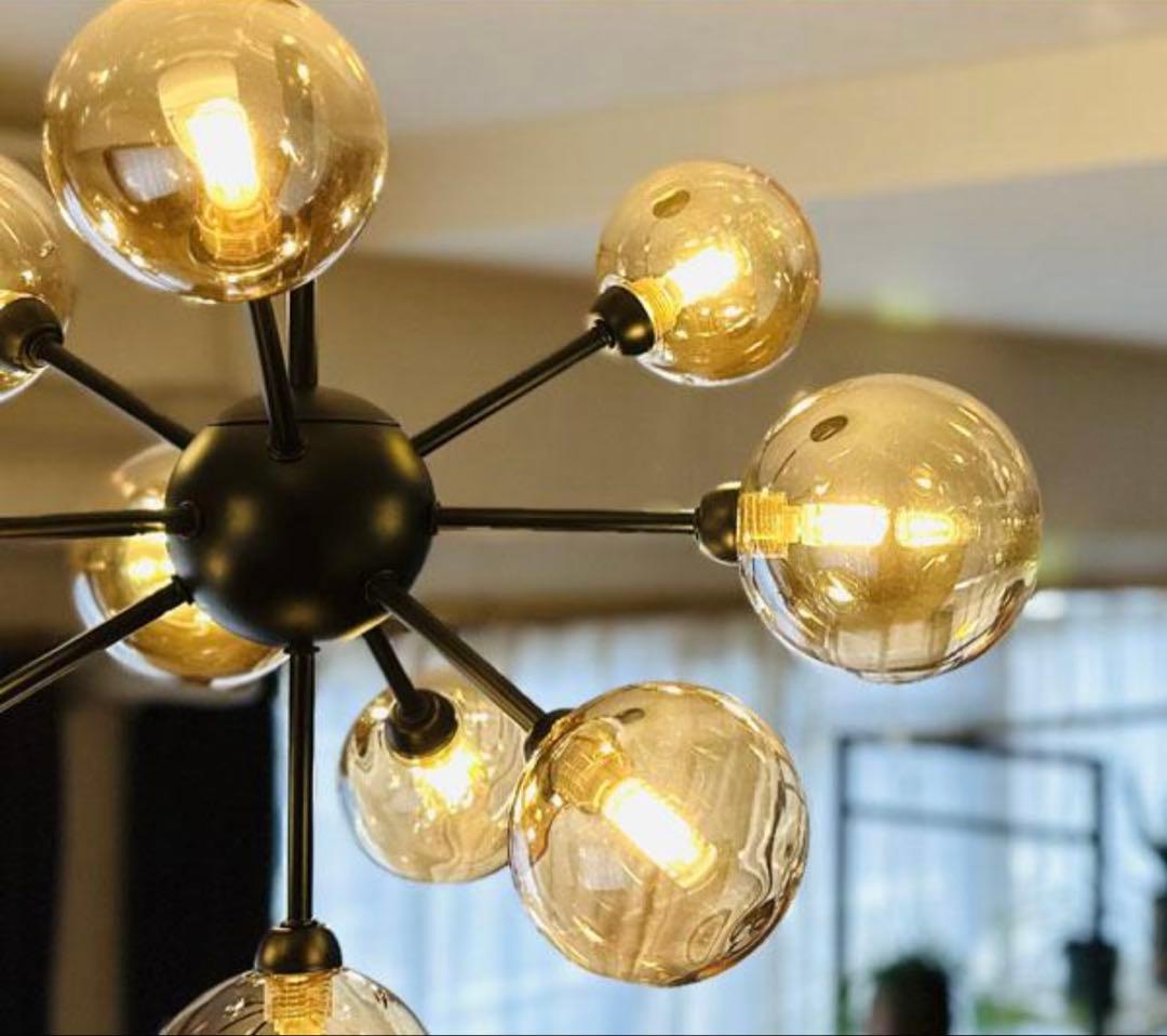 ディアナ バブルペンダントライト 10灯 ブラック G9型LED電球付