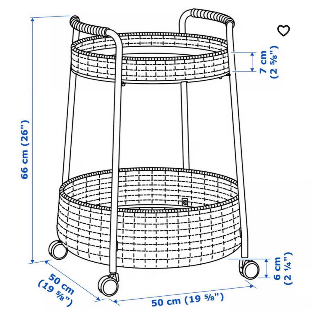 【海月さま専用】IKEAイケア　ルッバン　ワゴンテーブル　引き取り希望