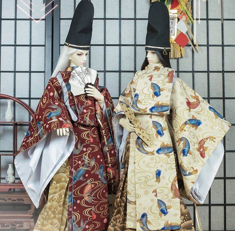 WY68 BJDドール衣装狩衣 指貫人形服5点セット ハンドメイド