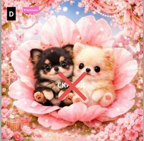 ♡セミオーダー受付中♡ 桜inわんこ 犬 640 超レアPremium - メルカリ