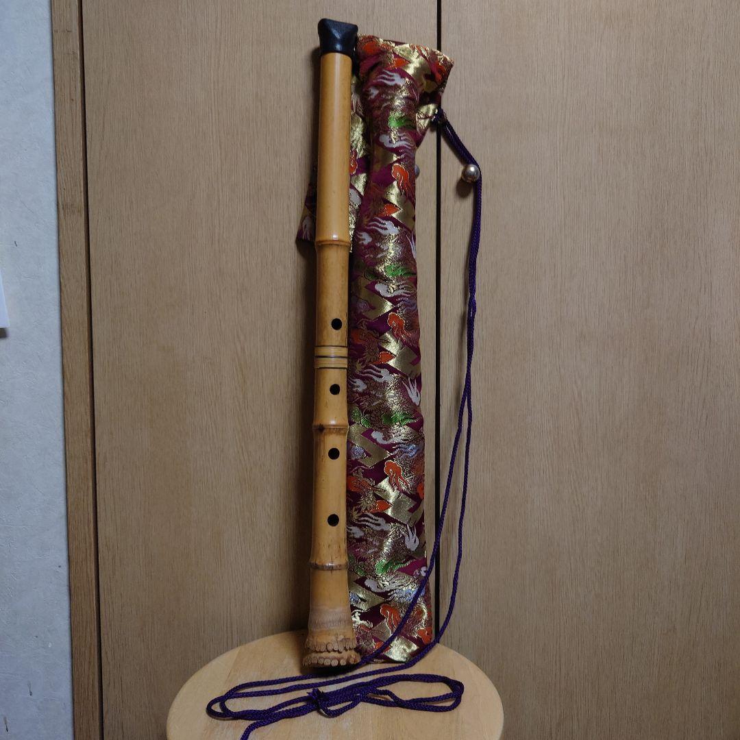 尺八 竹製 専用ケース付き（64cm 2尺1寸）