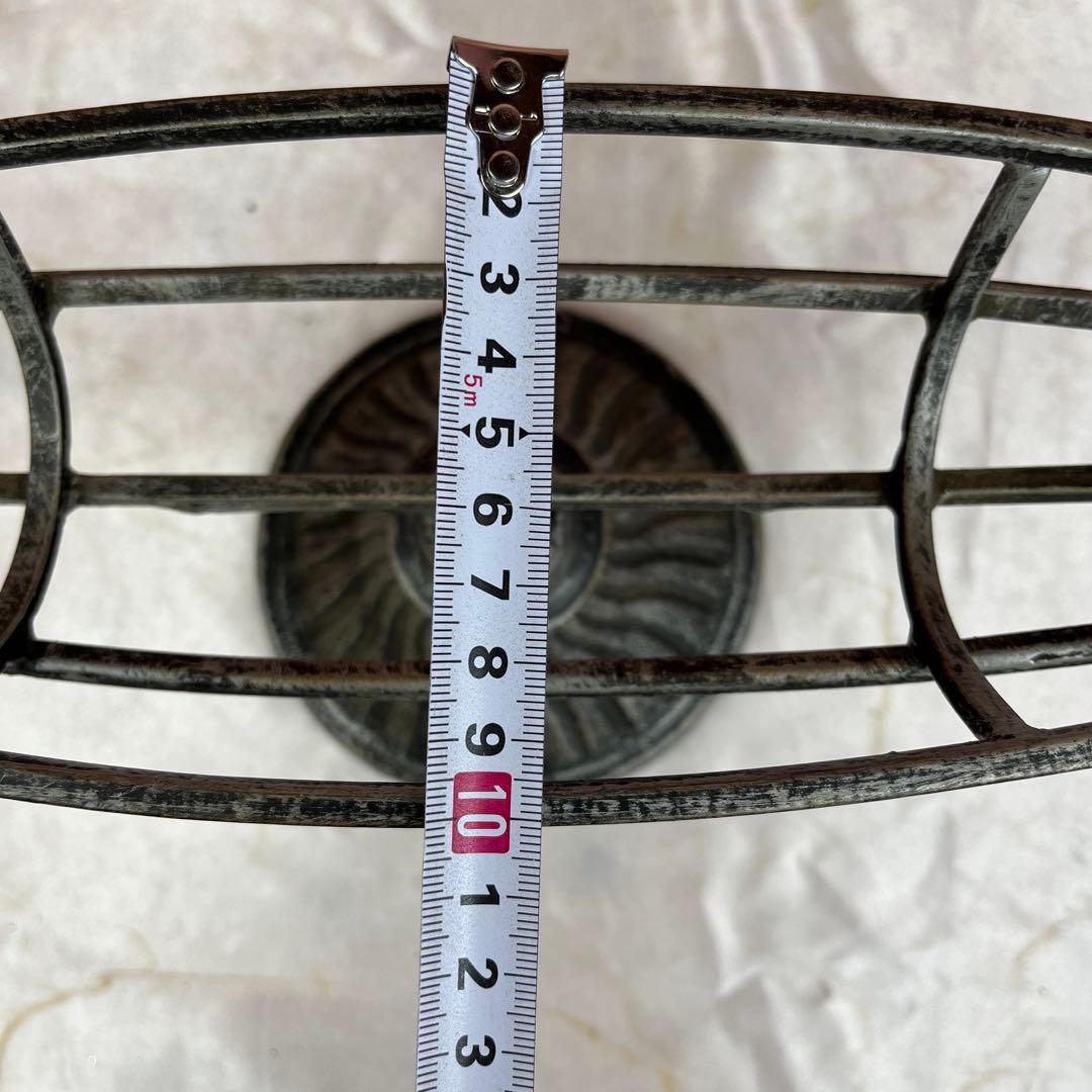 （105）アイアンフラワースタンドボート型2個セット（花器）