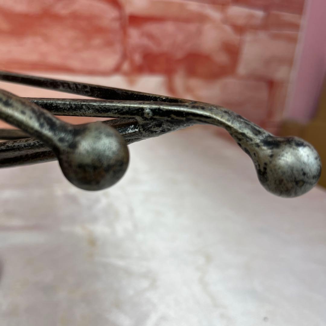 （105）アイアンフラワースタンドボート型2個セット（花器）