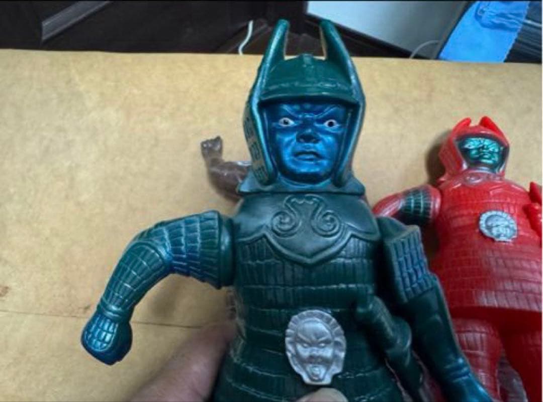 激レア1966年刻印有り 当時物？大魔神フィギュア 3体セット20センチ