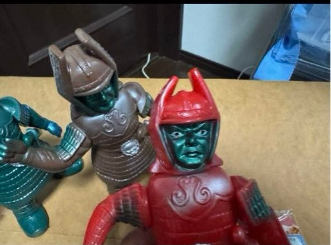 激レア1966年刻印有り 当時物？大魔神フィギュア 3体セット20センチ