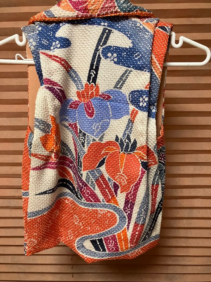 正絹　藤娘きぬたや　総絞り被布　同布髪飾り