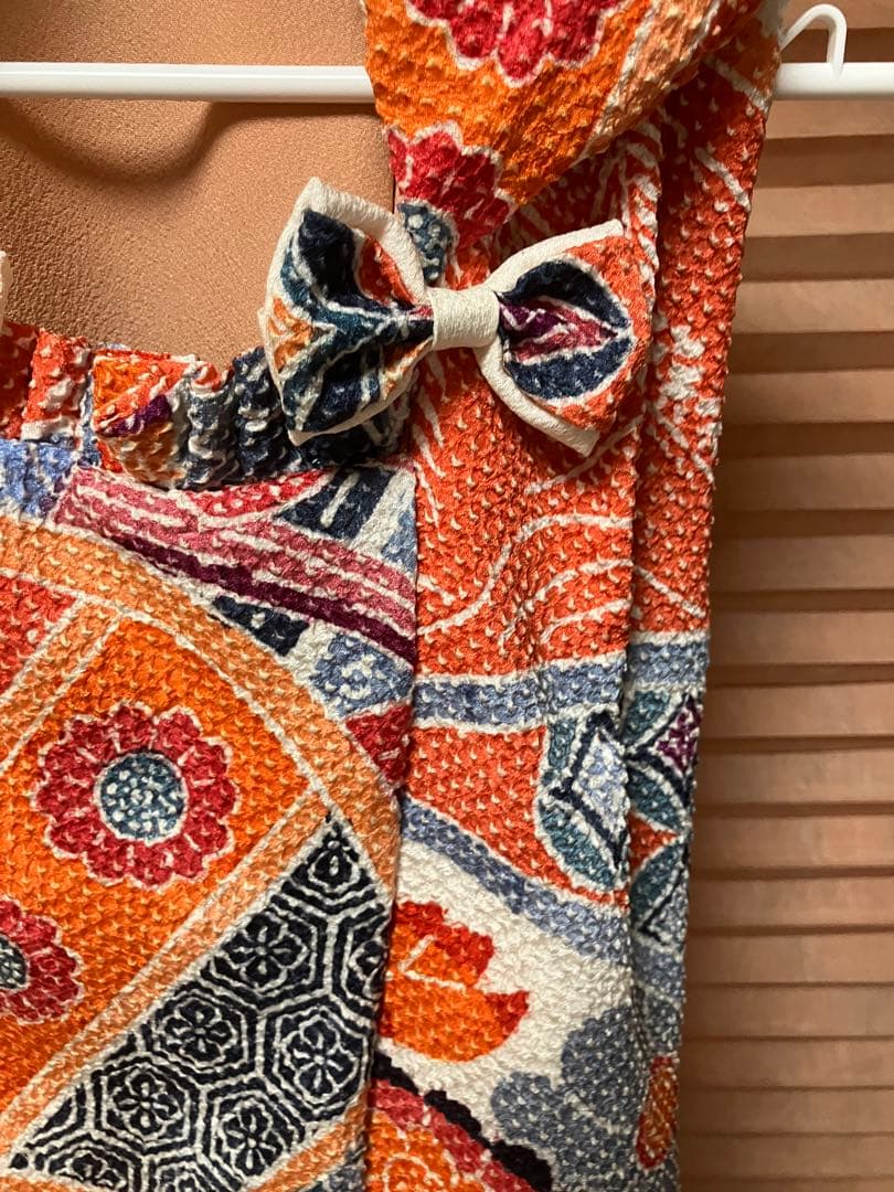 正絹　藤娘きぬたや　総絞り被布　同布髪飾り