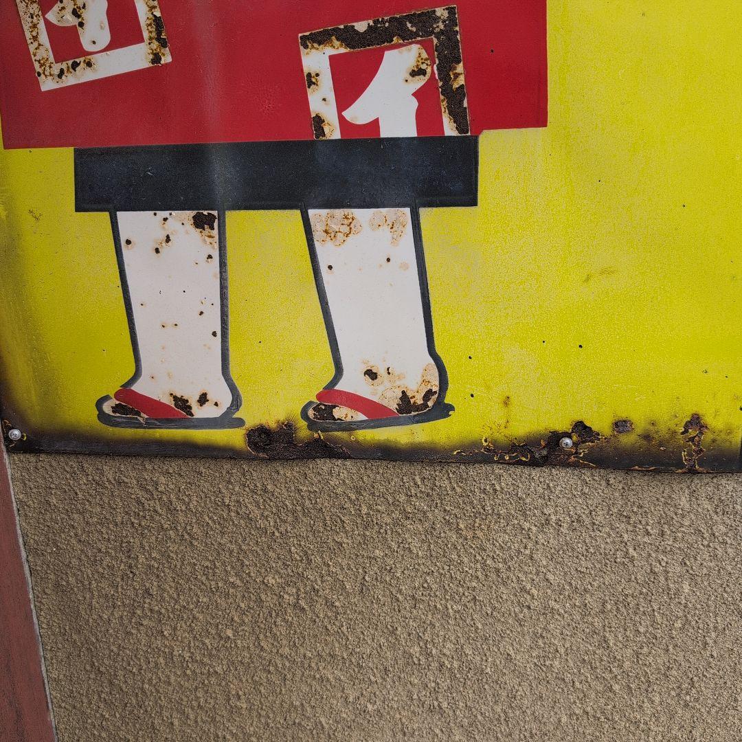 特大ホーロー看板　琺瑯看板　レトロ雑貨　昭和レトロ　アンティーク雑貨