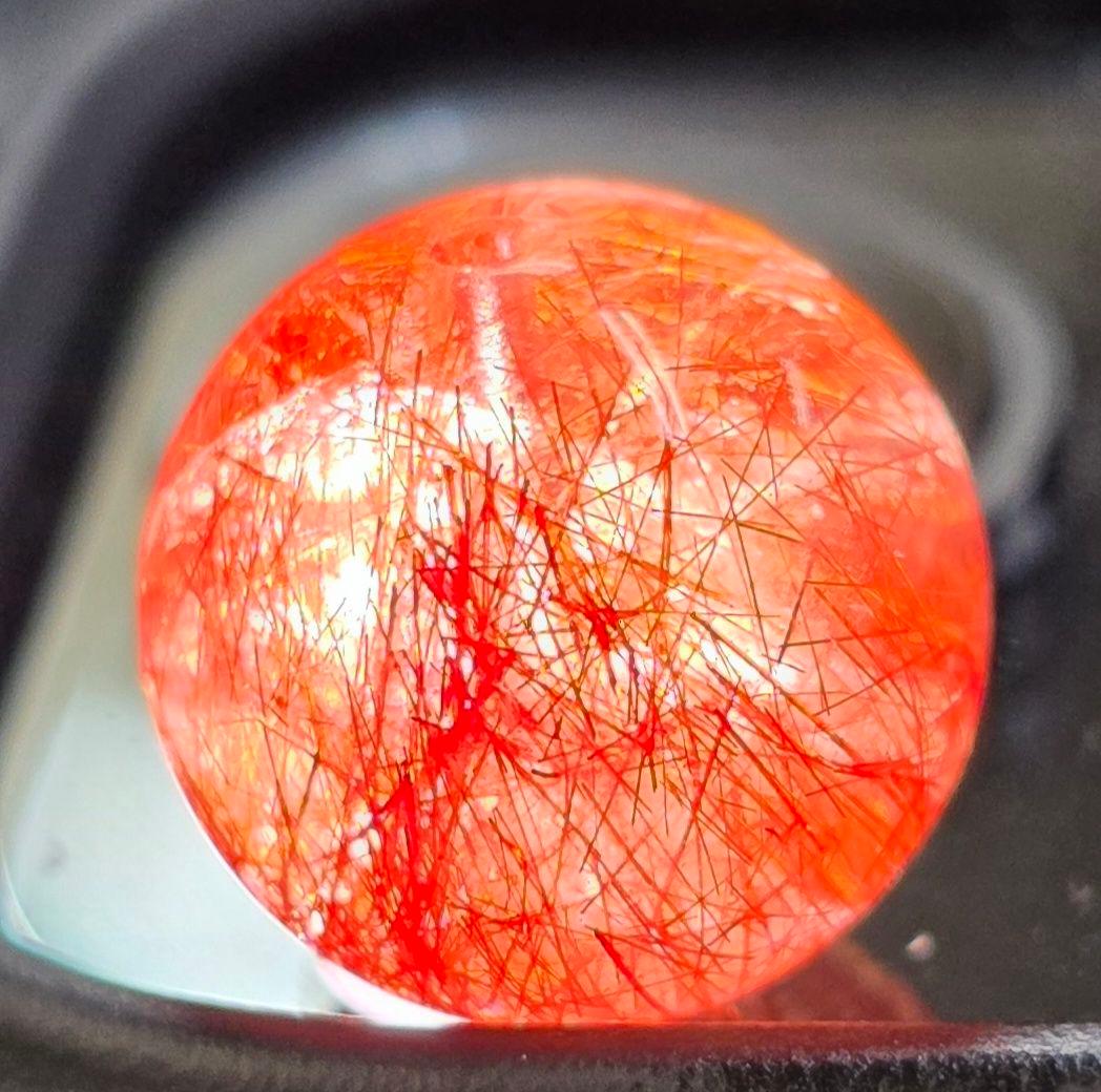 【極上・勝利の石】天然レッドルチルクォーツ 13mm（ストーンマーケット購入）