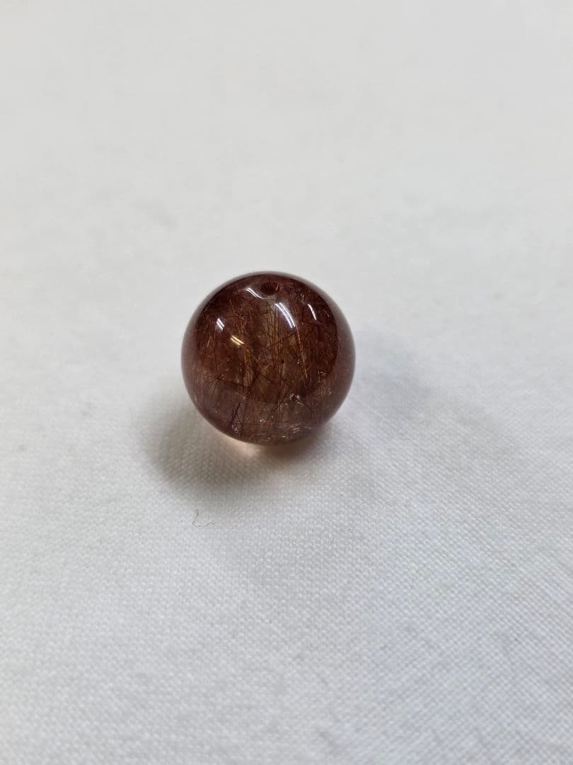 【極上・勝利の石】天然レッドルチルクォーツ 13mm（ストーンマーケット購入）