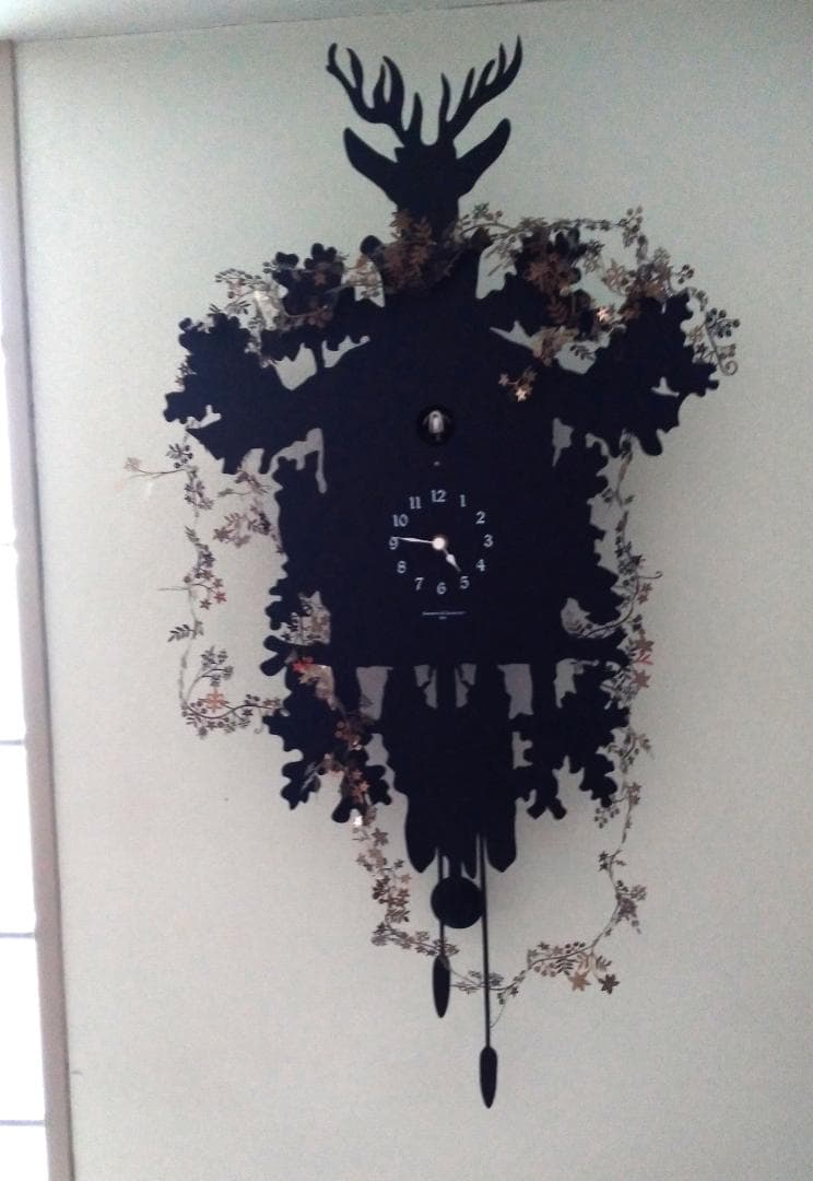 Cuckoo Forest Clock Wood 振り子 壁掛時計