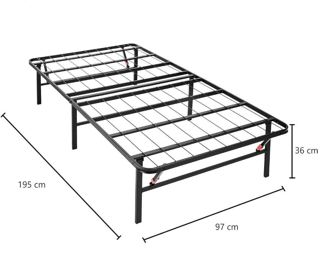 Amazonベーシック ベッド フレーム シングル 簡単組立て メタル ブラック