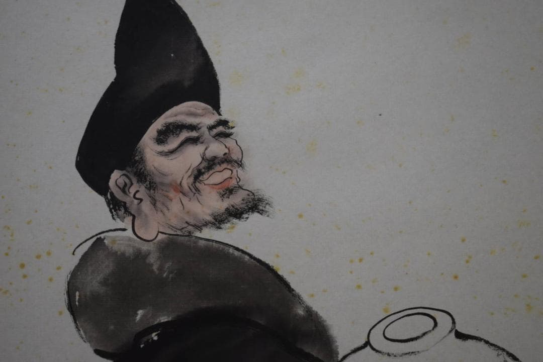 不詳/作者不詳/斉公活仏像図/斉公活佛像図/中国画/唐画/布袋屋掛軸HI-83