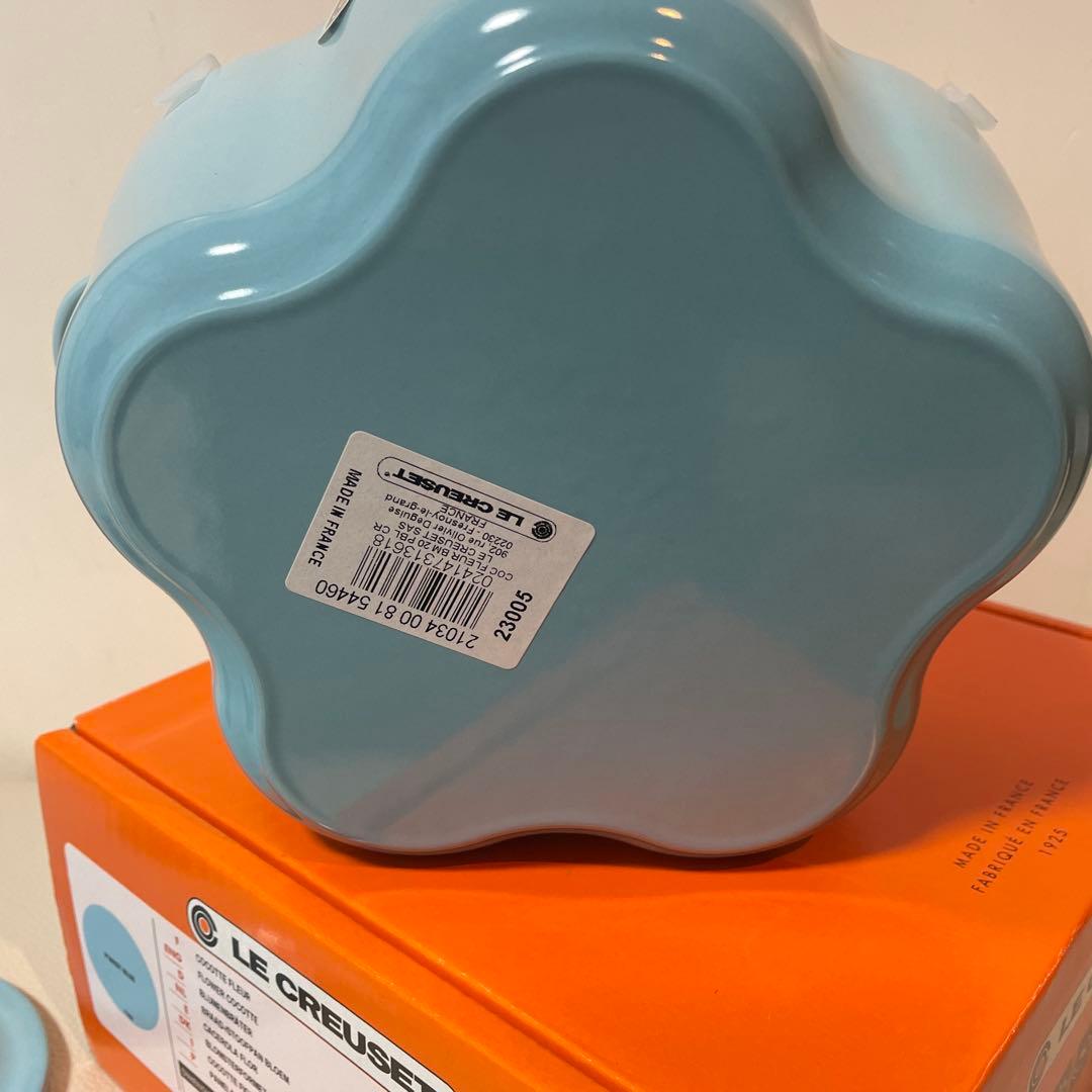 《新品》Le Creuset ココット・フルール ビリストブルー