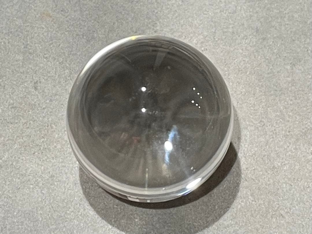 ①【鑑別書付き】天然ブラジル産 水晶 丸玉 33mm 248ct