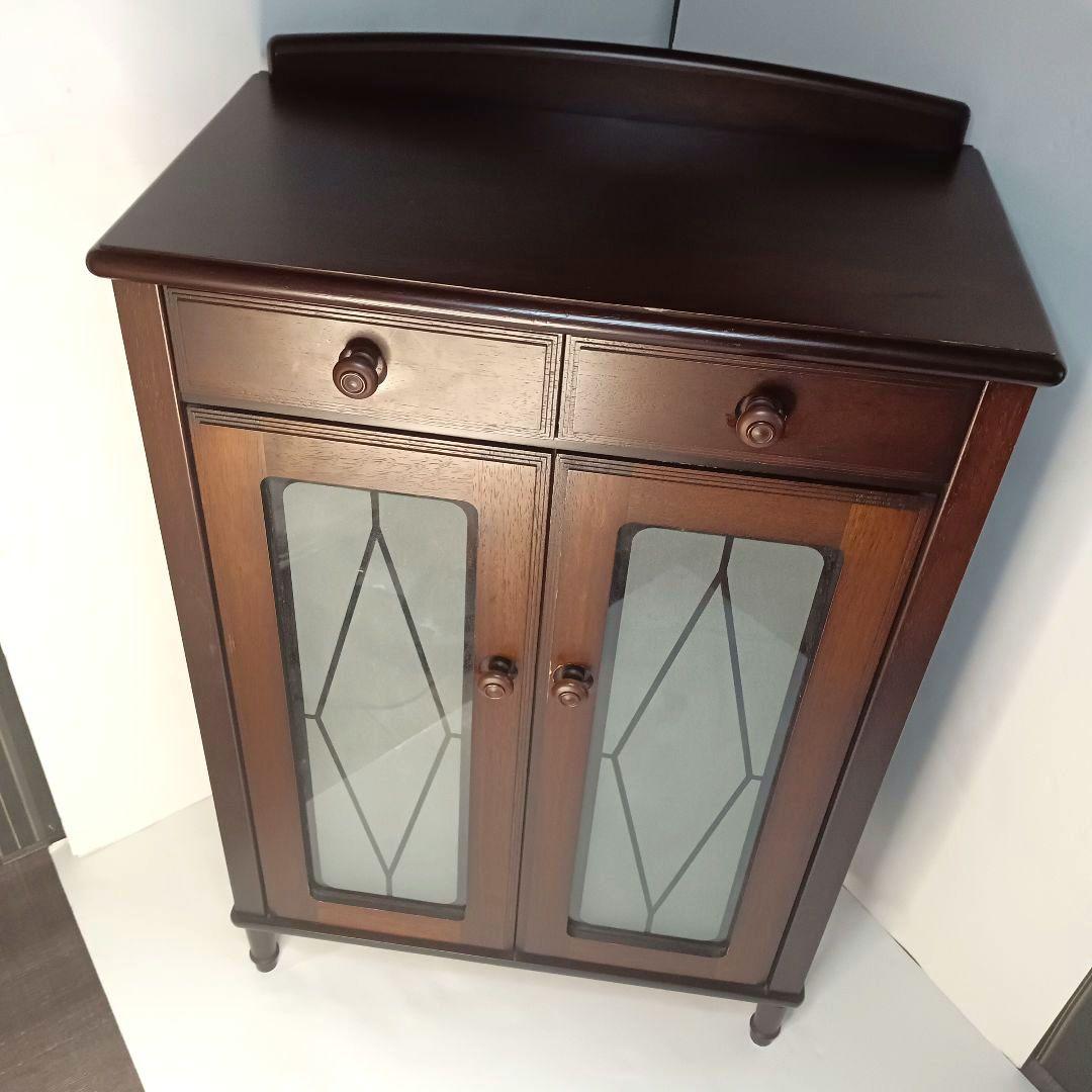 maruni マルニ木工 すりガラス キャビネット　サイドボード　収納 木製