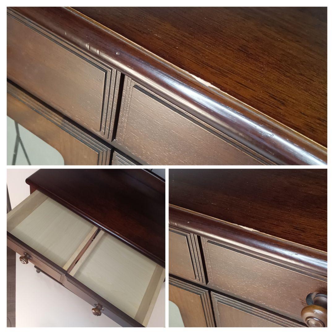 maruni マルニ木工 すりガラス キャビネット　サイドボード　収納 木製