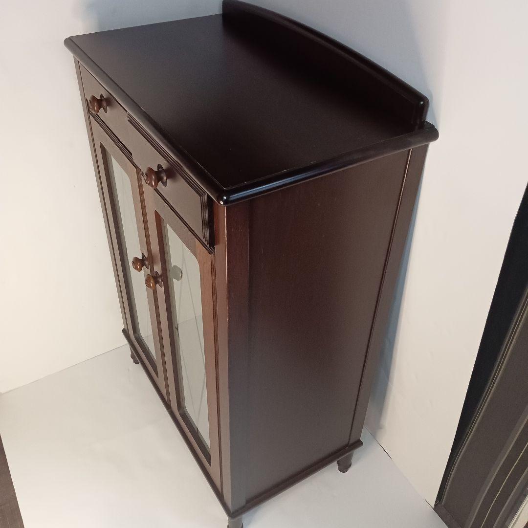 maruni マルニ木工 すりガラス キャビネット　サイドボード　収納 木製