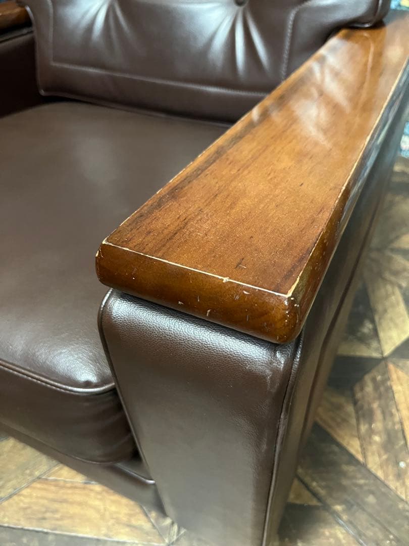 カリモク家具 1人掛けソファ シングル アンティーク 昭和レトロ 応接