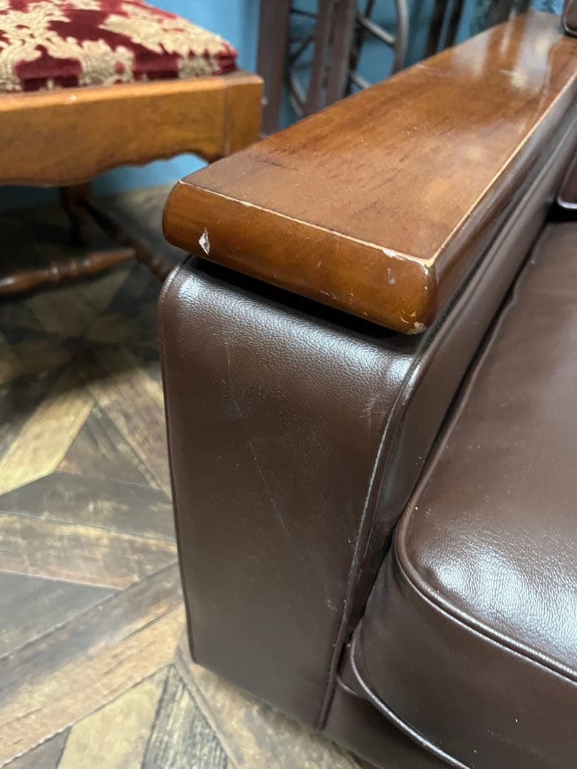 カリモク家具 1人掛けソファ シングル アンティーク 昭和レトロ 応接