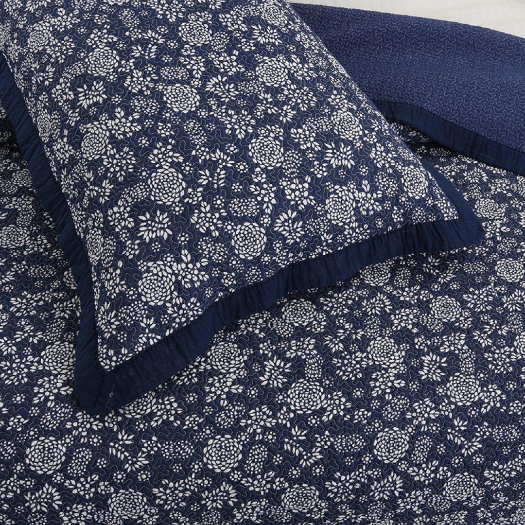 キルトベッドカバー3点セット綿マルチカバー キルティング 074