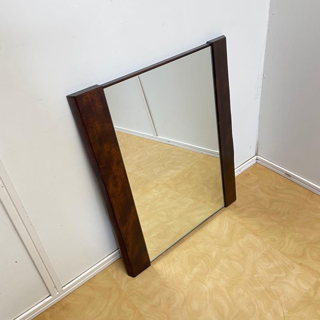 希少 北海道民芸家具 鏡 大型 ミラー 壁掛け鏡 ウォールミラー アンティーク