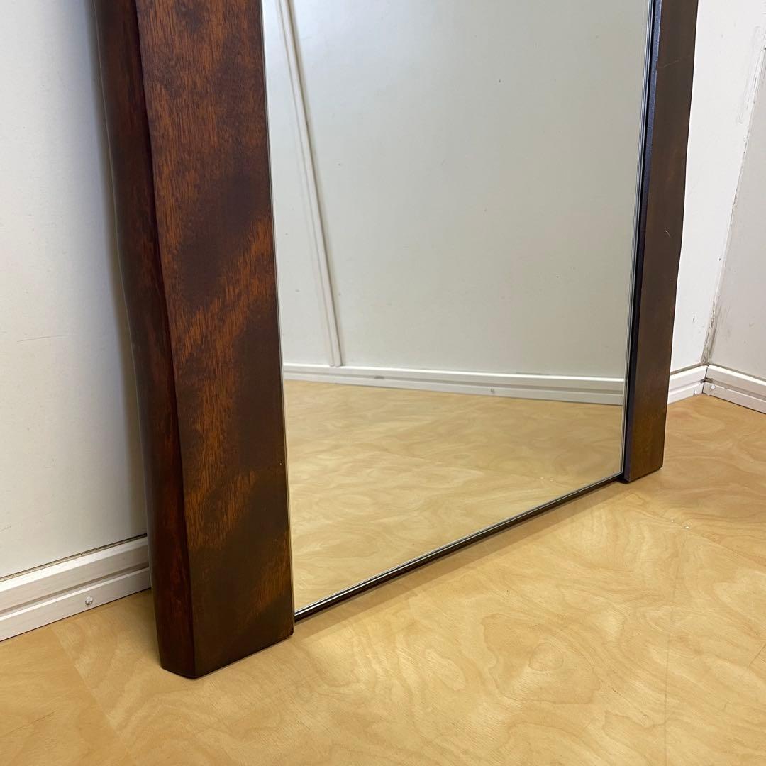 希少 北海道民芸家具 鏡 大型 ミラー 壁掛け鏡 ウォールミラー アンティーク