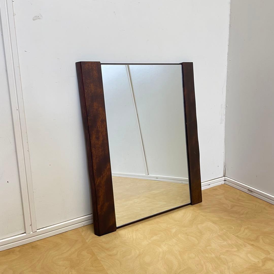 希少 北海道民芸家具 鏡 大型 ミラー 壁掛け鏡 ウォールミラー アンティーク