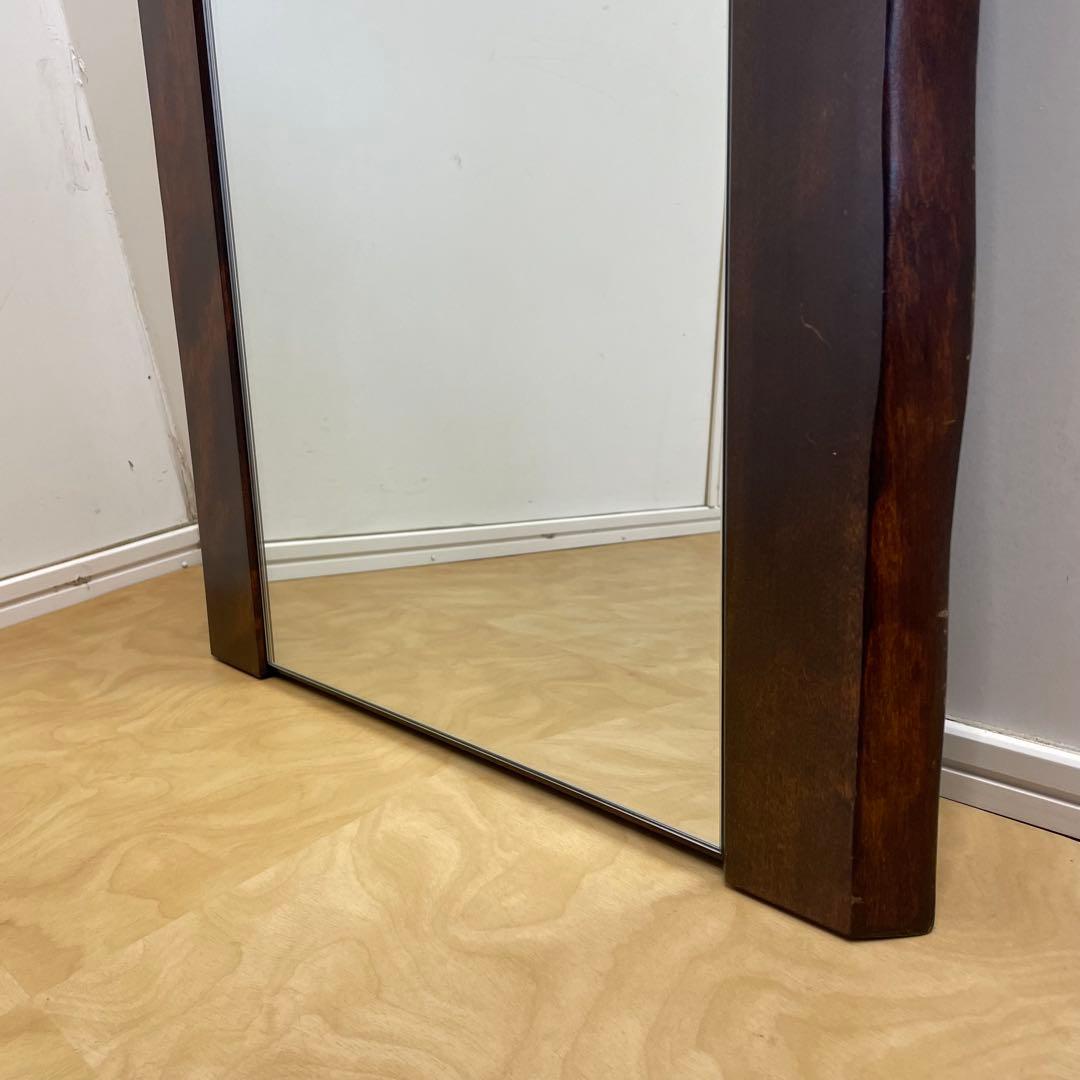 希少 北海道民芸家具 鏡 大型 ミラー 壁掛け鏡 ウォールミラー アンティーク