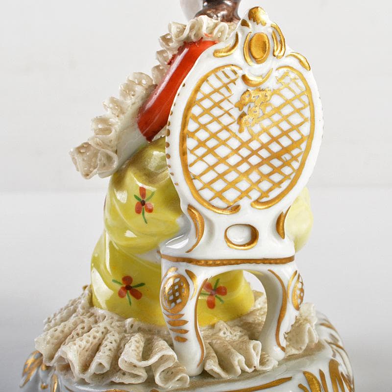 専用フォルクシュテットなど フィギュリン陶人形レースドール 2点 C