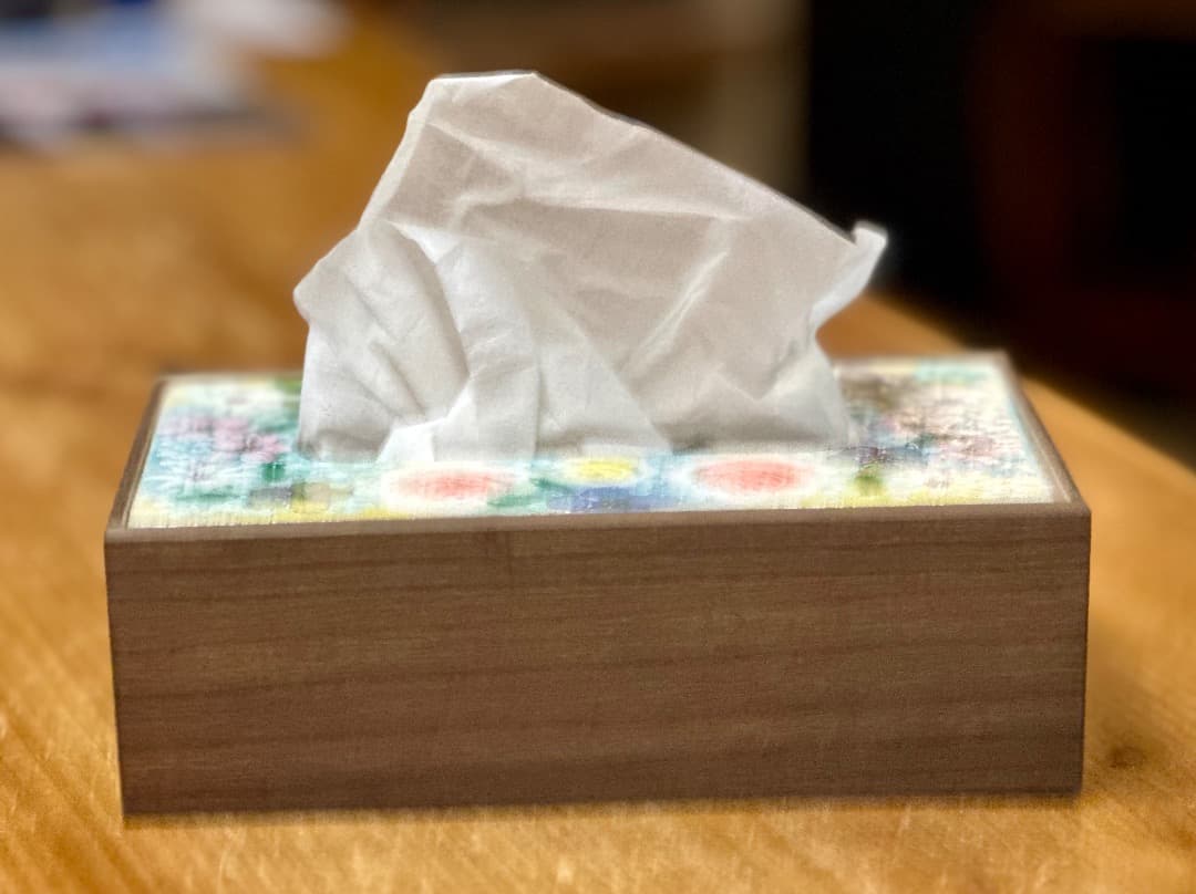 【値下げ】新品　工房ゆずりは　ティッシュBOX　カバー　花柄　プレゼントゆー02