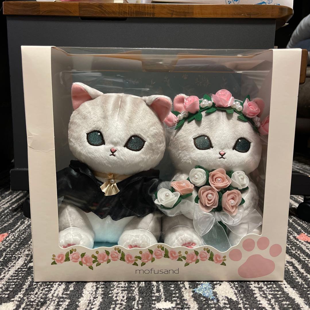 mofusand にゃんこのウエディングペアぬいぐるみ(花嫁にゃん・花婿