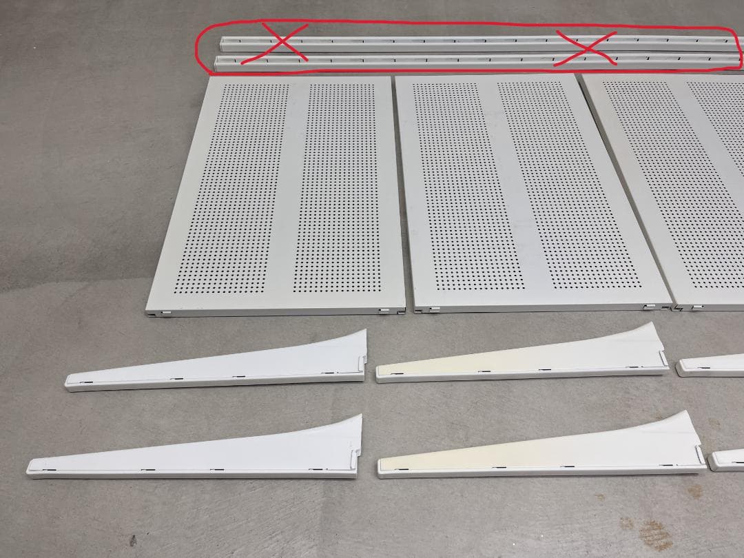 スチールラック_IKEA(イケア) ALGOT/アルゴート/■棚5枚＋棚受10個