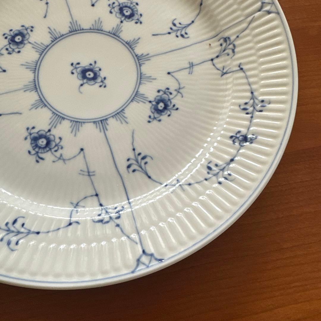 【超美品】ロイヤルコペンハーゲン ブルーフルーテッド　プレイン　プレート25cm