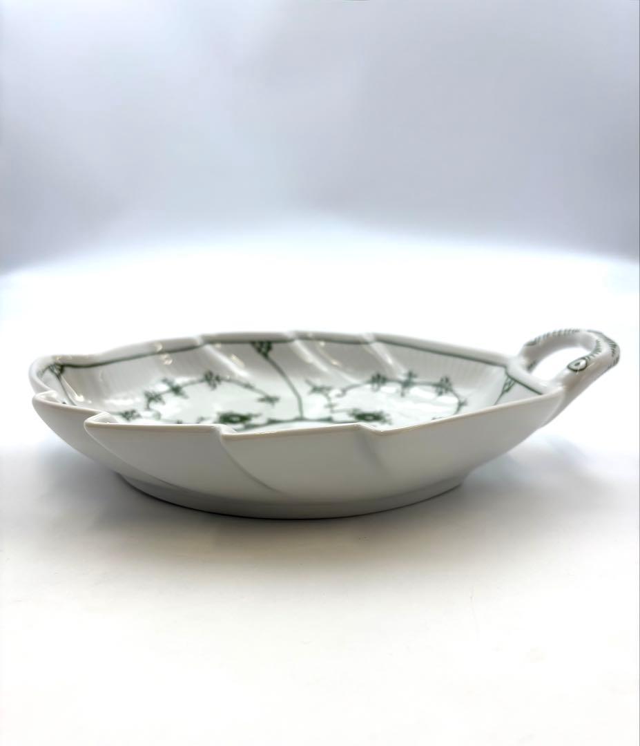 【希少】未使用保管品 ロイヤルコペンハーゲン　グリーンフルーテッド　リーフ皿箱付