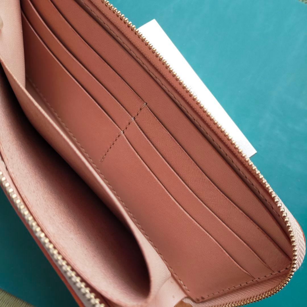 Ｌ字ファスナー　長財布　イタリアンレザー＆栃木レザー