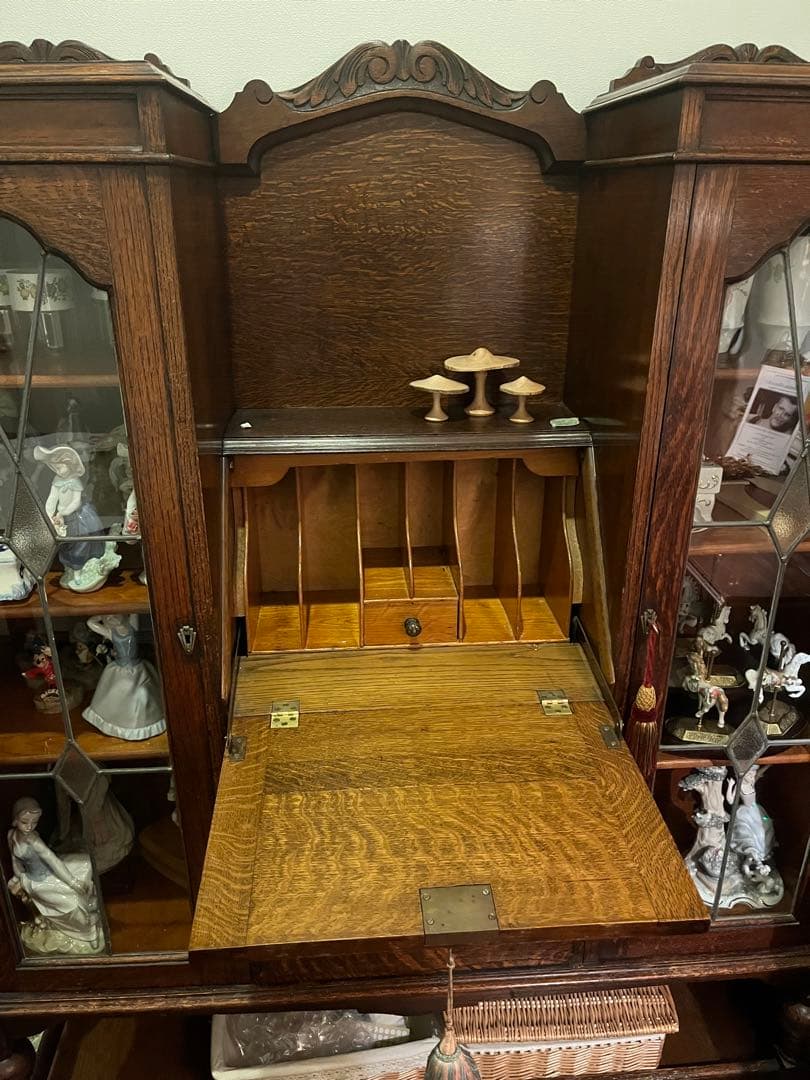 イギリス　アンティーク　サイドバイサイド　ライティングビューロー