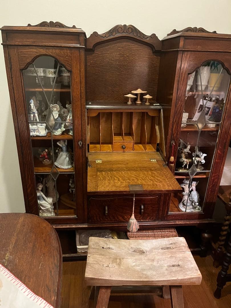 イギリス　アンティーク　サイドバイサイド　ライティングビューロー