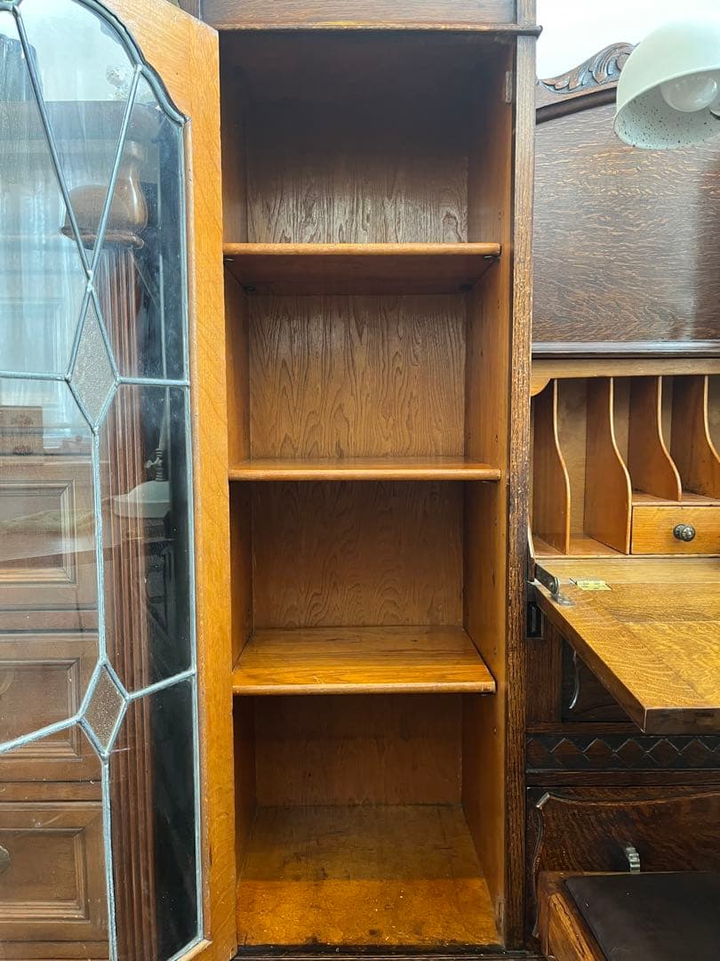 イギリス　アンティーク　サイドバイサイド　ライティングビューロー