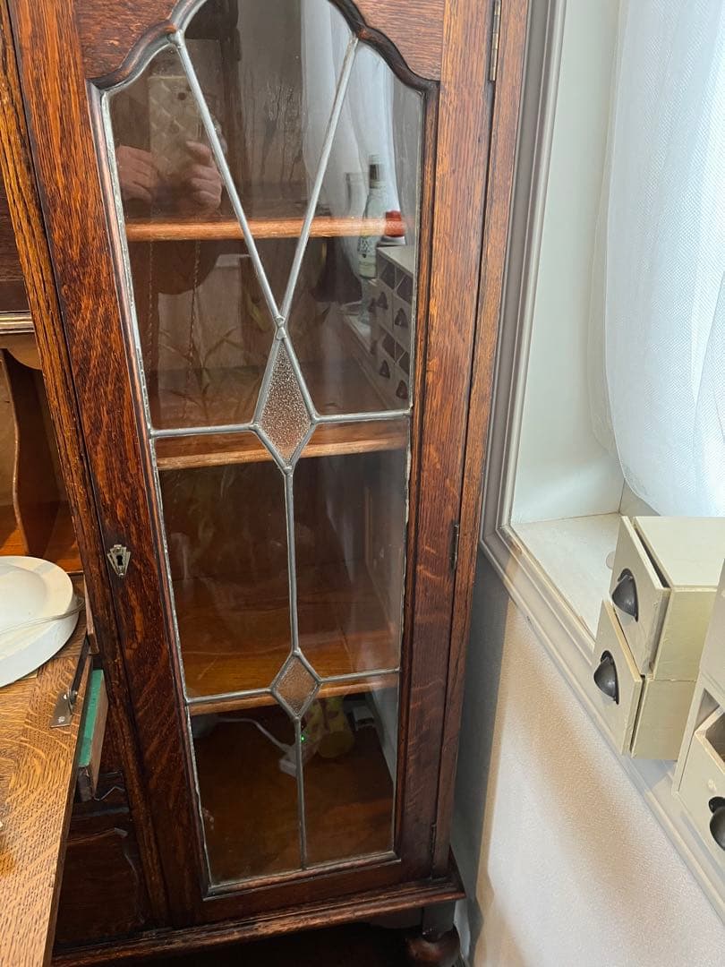 イギリス　アンティーク　サイドバイサイド　ライティングビューロー