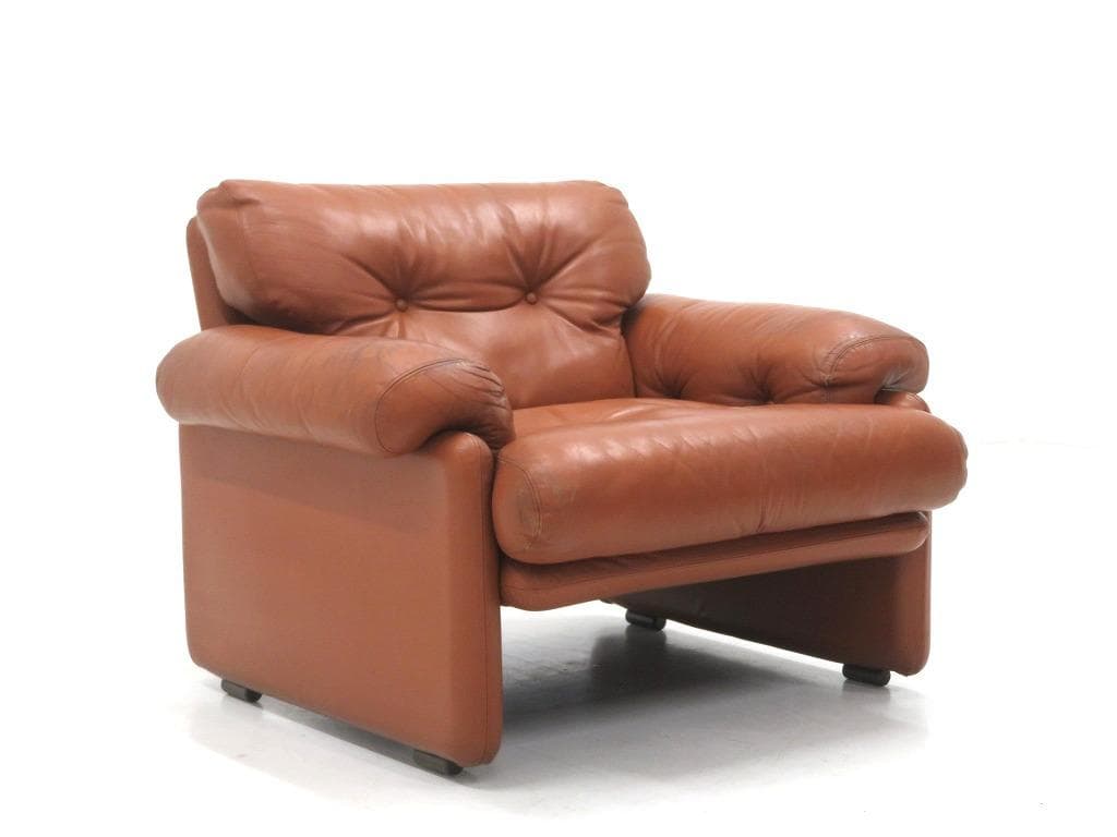 B＆Bイタリア　スカルパ　コロナド　総本革　1人掛けソファ　ビンテージ　名作