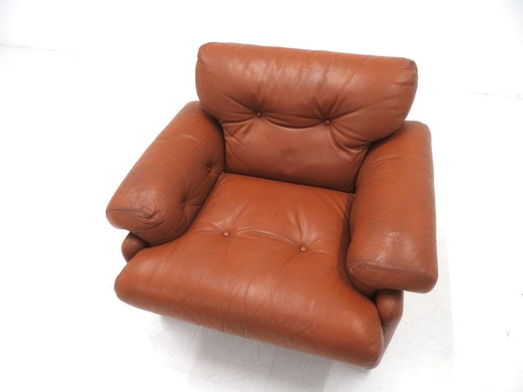 B＆Bイタリア　スカルパ　コロナド　総本革　1人掛けソファ　ビンテージ　名作