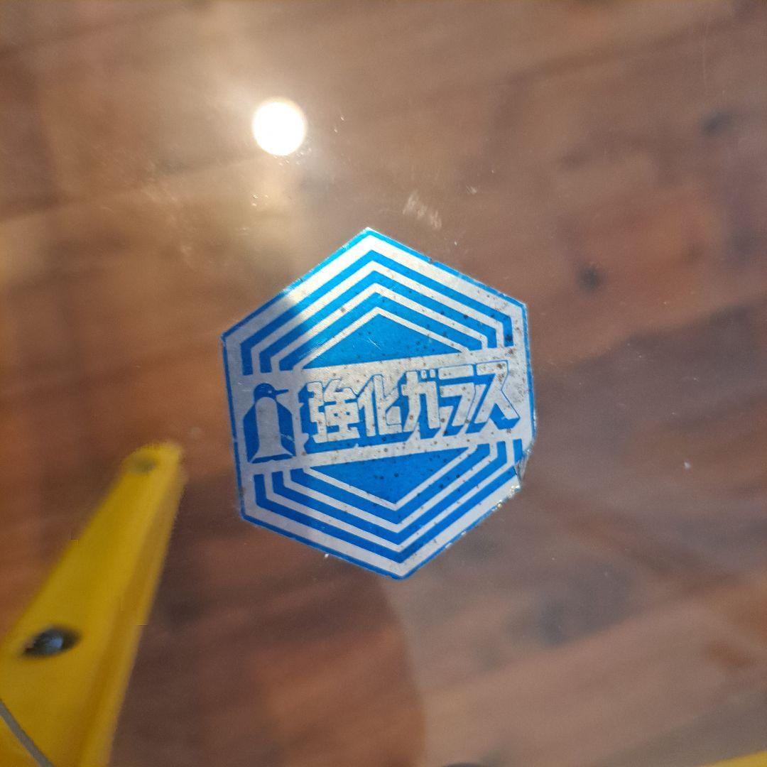 アイアンフレーム ローテーブル ガラストップ レトロポップ ポストモダン