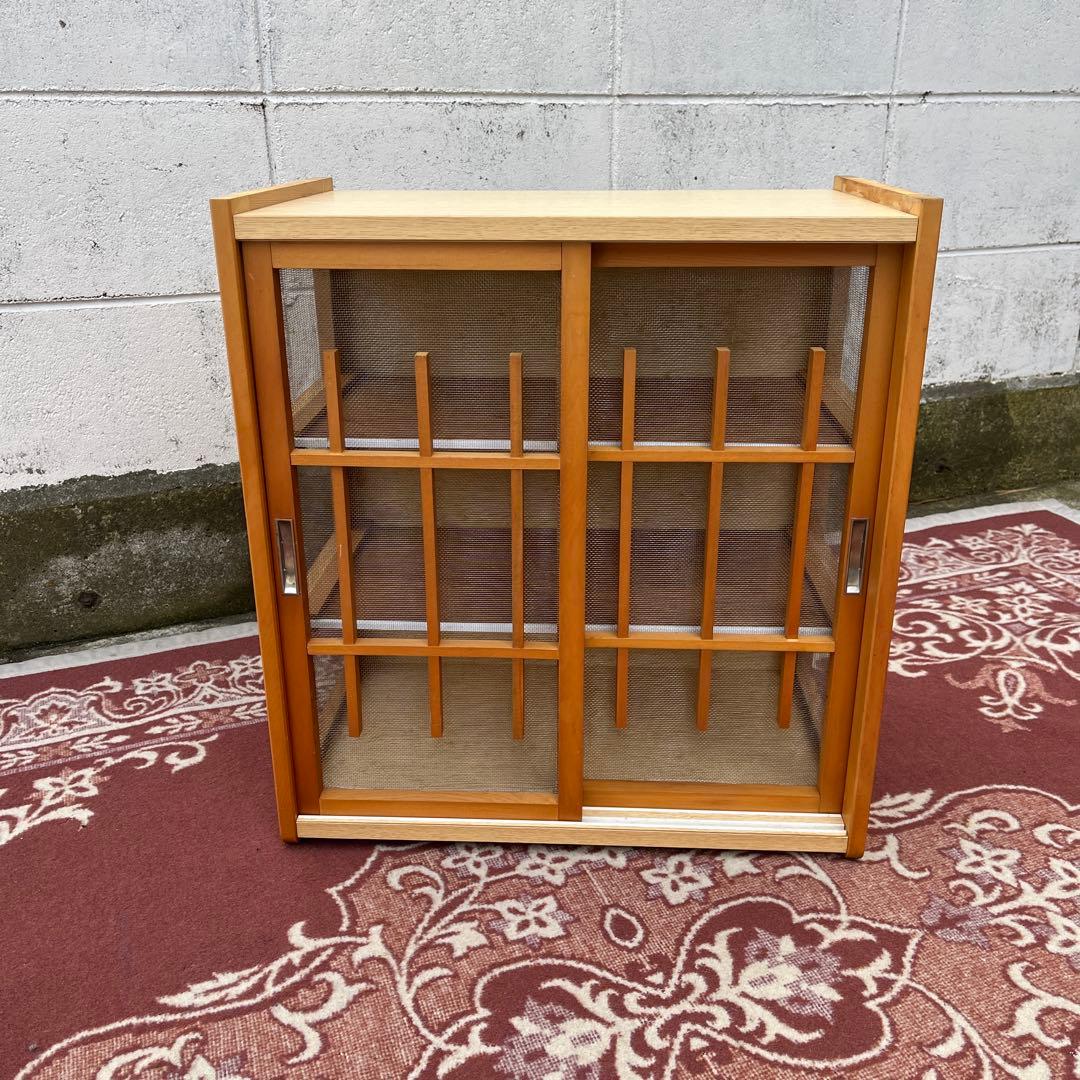 ビンテージ古家具◾️木製 蝿帳 網戸棚 食器棚 キャビネット 収納棚 フードカバー