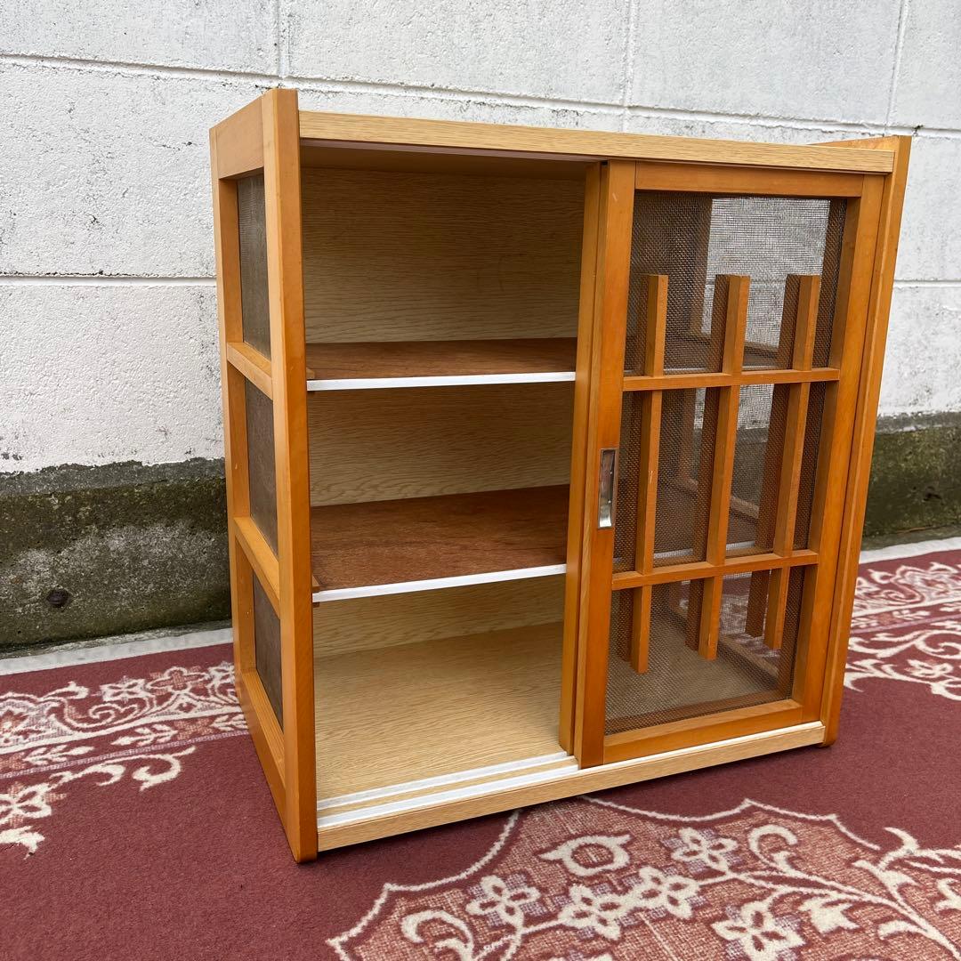 ビンテージ古家具◾️木製 蝿帳 網戸棚 食器棚 キャビネット 収納棚 フードカバー